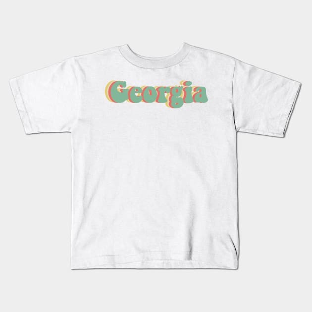 Georgia 70's Kids T-Shirt by JuliesDesigns